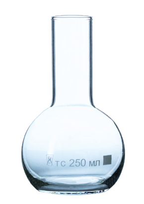 Колба плоскодонная (узкое горло П-2)