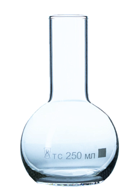 Колба плоскодонная (узкое горло П-2)